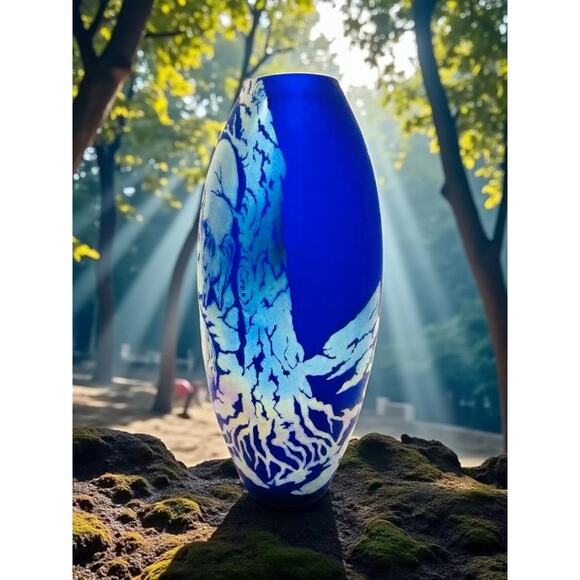 Fenton Favrene Wild Horses Oval Vase-Robin Spindler-Signed Limited Ed-2005-Art - Picture 4 of 8